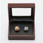 Gorgeous Ring sets with Wooden Boxes Replica Baseball Copper 2pcs/Pack