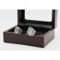Gorgeous Ring sets with Wooden Boxes Replica Baseball Copper 2pcs San