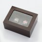 Gorgeous Ring sets with Wooden Boxes Replica 2pcs Boston Red Sox Coppe