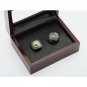 Gorgeous Ring sets with Wooden Boxes Replica Baseball Copper 2pcs/pack