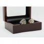 Gorgeous Ring sets with Wooden Boxes Replica Baseball Copper 2pcs/pack