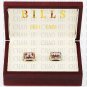 Team Logo wooden Case 2PCS Sets 1991 1993 Buffalo Bills AFC Football w
