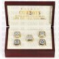 Team Logo wooden case 5pcs Set 1971 1977 1992 1993 1995 Dallas Cowboys