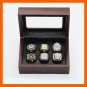 Gorgeous Ring sets with Wooden Boxes Replica Super Bowl Copper High Qu