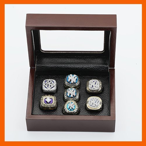 Gorgeous Ring sets with Wooden Boxes Replica Baseball Copper High Qual