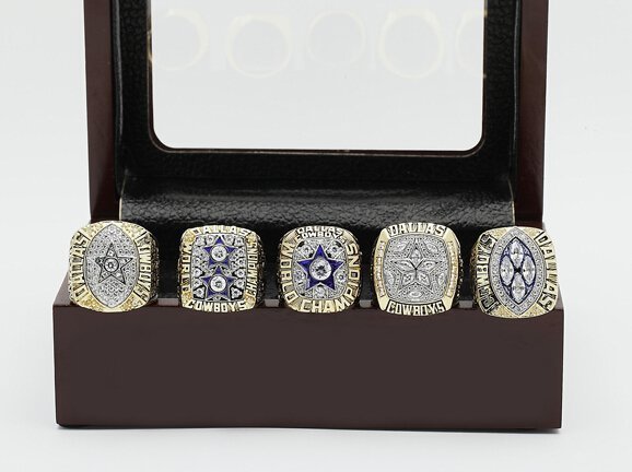 sales Ring sets with Wooden Boxes Dallas Cowboys Championship