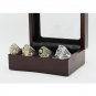 Gorgeous Ring sets with Wooden Boxes Replica Baseball Copper 4pcs/Pack