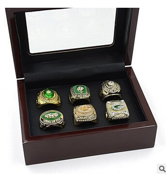 6pcs/set  NFL Green Bay Packers Super Bowl Rings  six ye