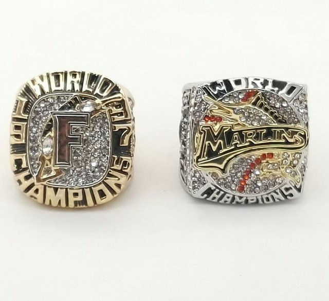 Drop shipping 2pcs Per Set  MLB 1997 2003 Florida Marlins Championship