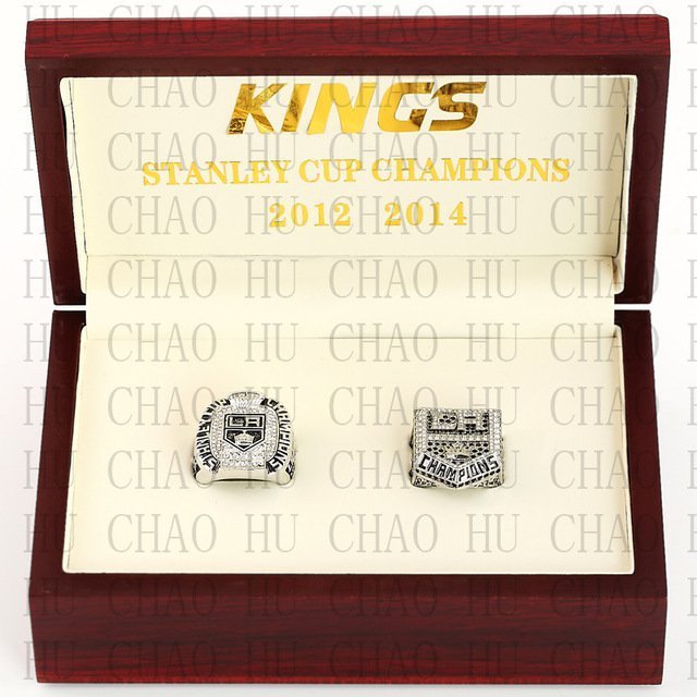 Team Logo wooden Case Set 2 PCS 2012 2014 Los Angeles La Kings NHL Hoc