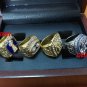 One Set (4PCS) 1986 1990 2007 And 2011 York Giants Super Bowl Footbal