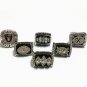 6pcs/set 1967 1976 1980 1983 2002 Oakland Raiders super bowl world ser