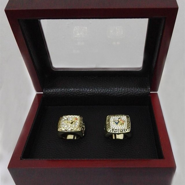 One set Alloy Rings (2PCS) Toronto Blue Jays Championship Ring 1992 19