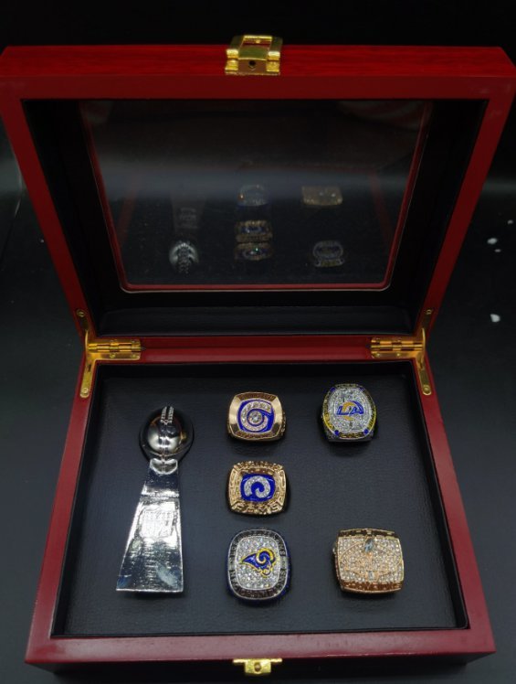 Los Angeles RAMS Championship ring Ring +NFL Trophy