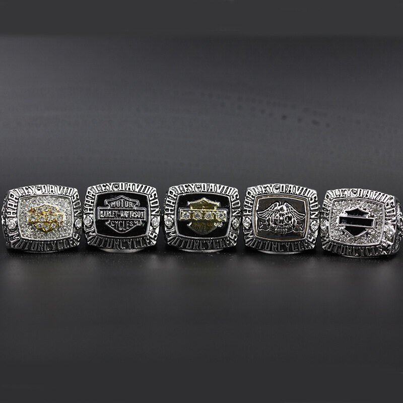 Harley-Davidson Motorcycle Retro Ring Motorcycle Championship Ring 5-p