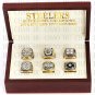 Team Logo wooden case 6pcs Set 1974 1975 1978 1979 2005 2008 Pittsburg