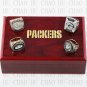 One set (4PCS) 1966 1967 1996 2010 Super Bowl Green Bay Packers Champi