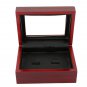 Wooden Championship Big Ring Display Luxury Jewelry Box 2 Hole