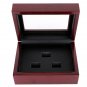 Wooden Championship Big Ring Display Luxury Jewelry Box 3 Hole