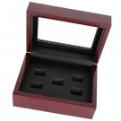 Wooden Championship Big Ring Display Luxury Jewelry Box 5 Hole