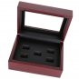 Wooden Championship Big Ring Display Luxury Jewelry Box 5 Hole