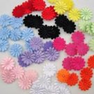 100 pcs Mix Floral Felt/Satin Double Sided Flower