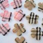 30 pcs Classic Plaid Check Flower Applique