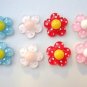 20pc Glass Flower Polka Dot Resin Button