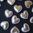 100 Padded Mini Hearts Shiny Applique