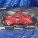 Motor Max American Classics 1940 Ford Deluxe Red 1:18 Die Cast Collectible Car
