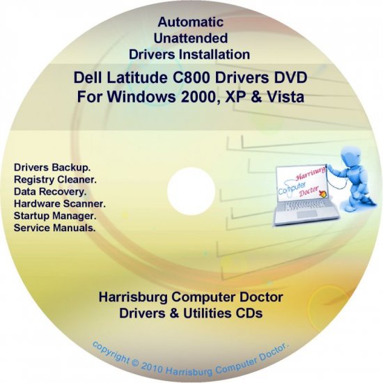 DELL Latitude C800 Driver Recovery Restore Disc CD/DVD