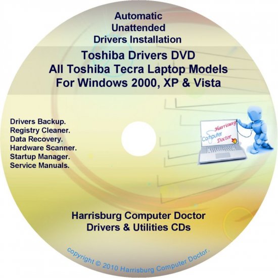 Toshiba Tecra Laptop Drivers Recovery Master DVD