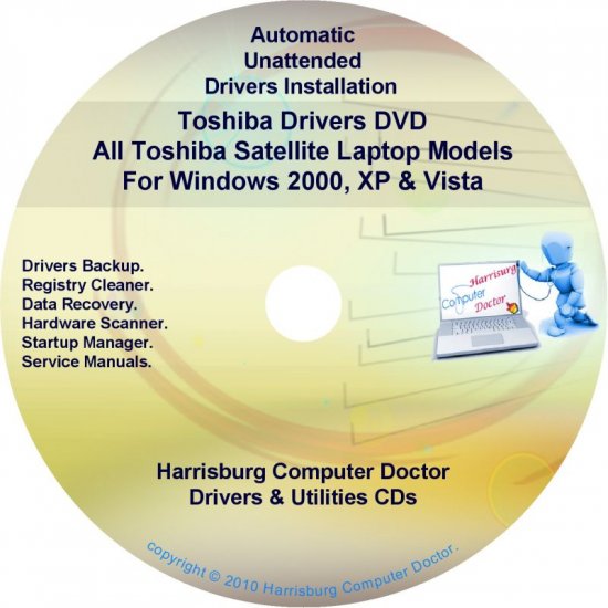 Toshiba Satellite Laptop Drivers Recovery Master DVD