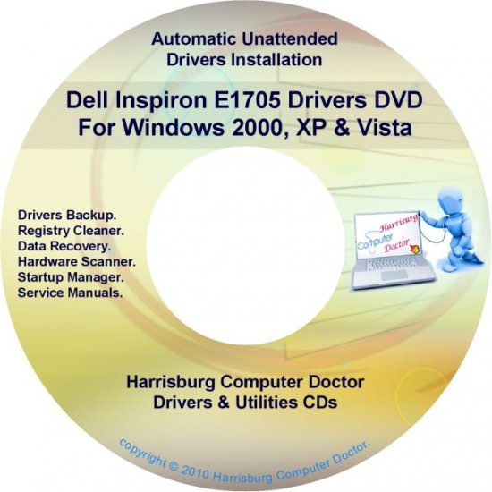 Dell Inspiron E1705 Drivers Restore Recovery DVD