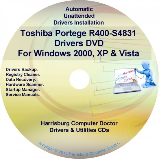 Toshiba Portege R400-S4831 Drivers Recovery CD/DVD