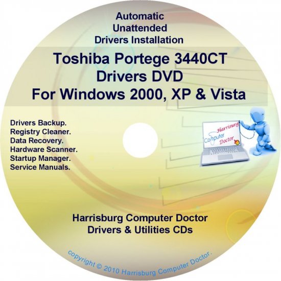 Toshiba Portege 3440CT Drivers Recovery CD/DVD