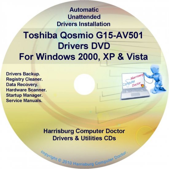 Toshiba Qosmio G15-AV501 Drivers Recovery CD/DVD