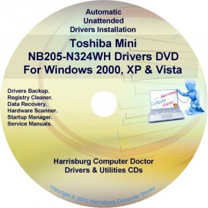 Toshiba Mini NB205-N324WH Drivers Recovery CD/DVD