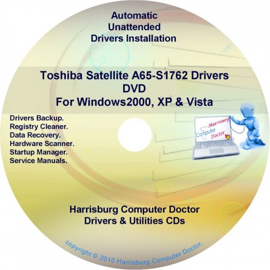 Toshiba Satellite A65-S1762 Drivers Recovery CD/DVD