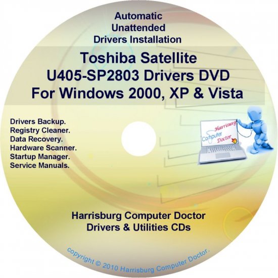 Toshiba Satellite U405-SP2803 Drivers Recovery CD/DVD