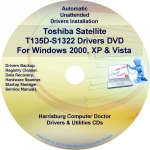 Toshiba Satellite T135D-S1322 Drivers Recovery CD/DVD