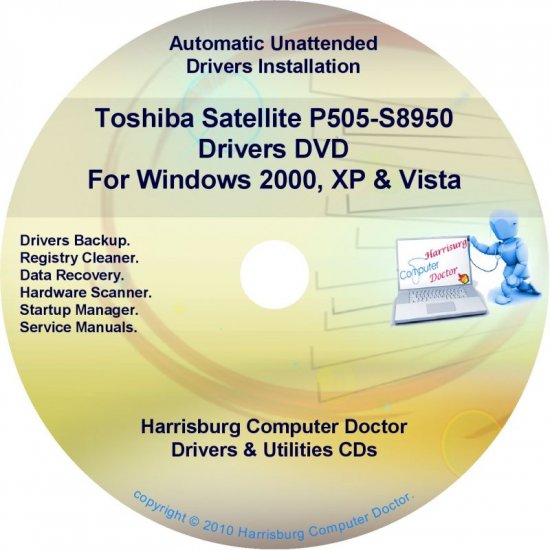 Toshiba Satellite P505-S8950 Drivers Recovery CD/DVD