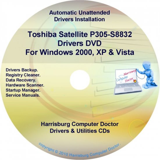 Toshiba Satellite P305-S8832 Drivers Recovery CD/DVD