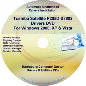 Toshiba Satellite P205D-S8802 Drivers Recovery CD/DVD