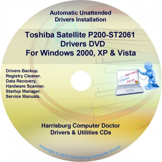 Toshiba Satellite P200-ST2061 Drivers Recovery CD/DVD