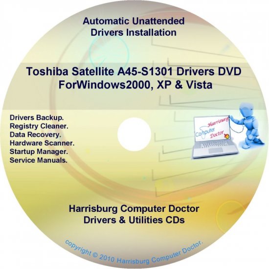 Toshiba Satellite A45-S1301 Drivers Recovery CD/DVD