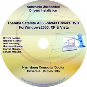 Toshiba Satellite  A355-S6943 Drivers Recovery CD/DVD