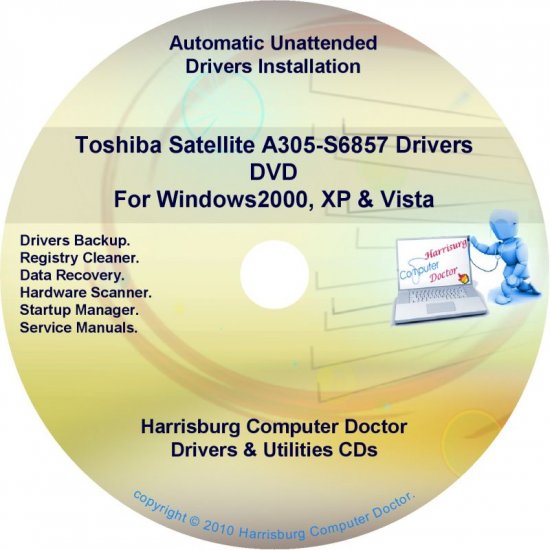 Toshiba Satellite A305-S6857 Drivers Recovery CD/DVD