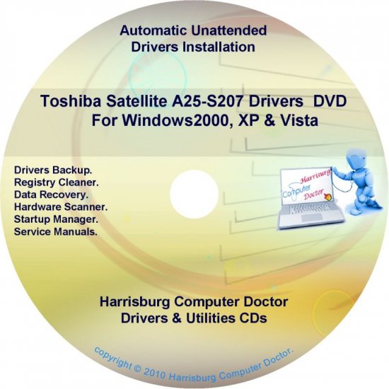 Toshiba Satellite A25-S207 Drivers Recovery CD/DVD