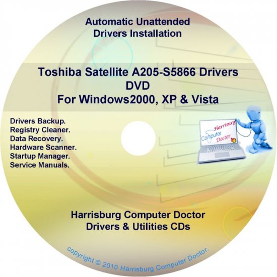 Toshiba Satellite A205S5866 Drivers Recovery CD/DVD
